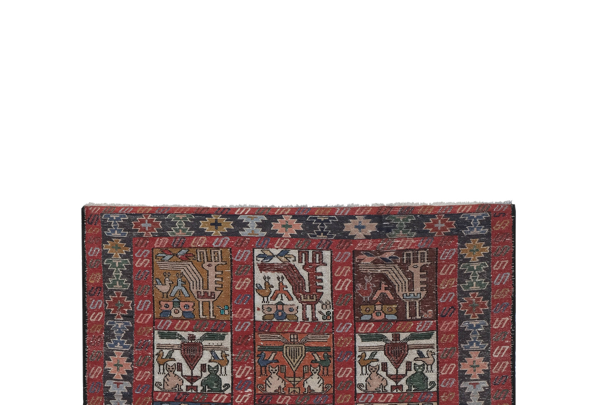 Vintage Türk Sumak Halı 120 x 185 cm