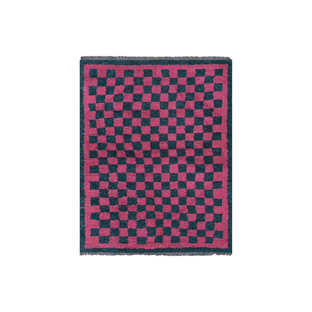 Vintage Türk Damalı Tulu Halı 144 x 190 cm