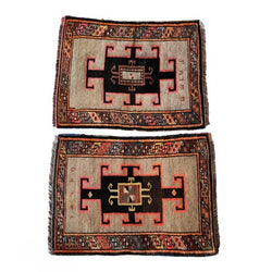 Vintage Uşak Yastık Halı 2'li Set 56 x 79 cm