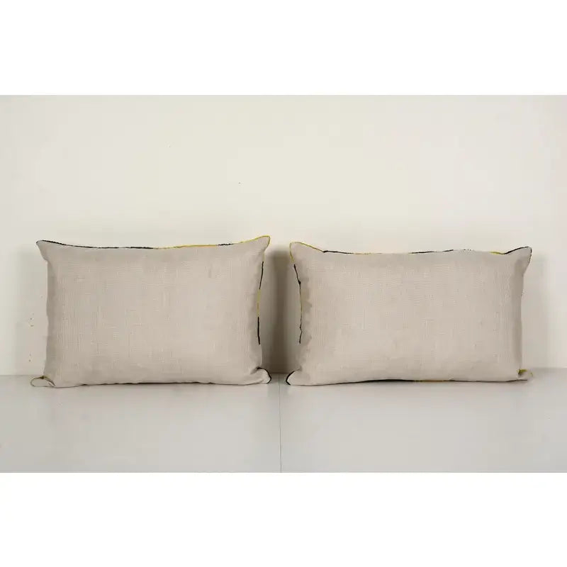 İpek Ikat Kadife Kırlent Kılıfı 2'li Set 40 x 60 cm