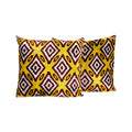 İpek Ikat Kadife Kırlent Kılıfı 2'li Set 58 x 67 cm