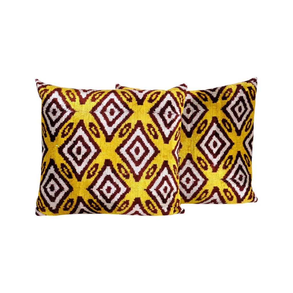 İpek Ikat Kadife Kırlent Kılıfı 58 x 67 cm