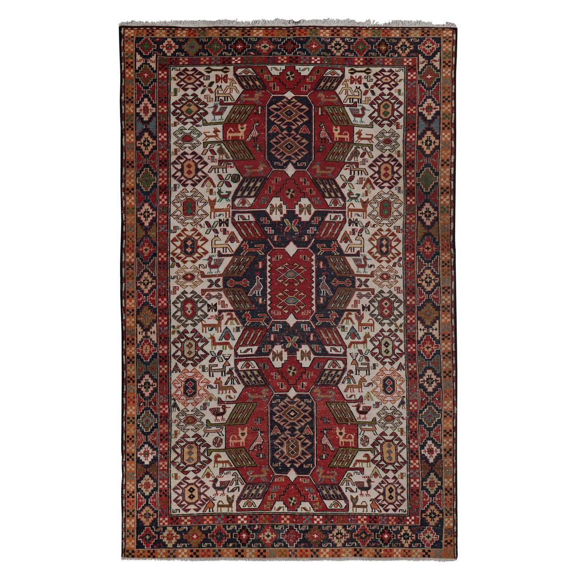 Vintage Sumak Kilim 123 x 193 cm