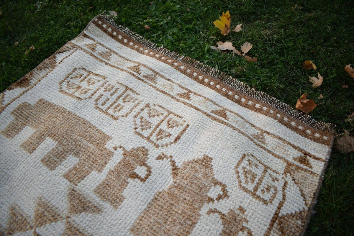 Vintage Herki Halı Yolluk 90 x 404 cm