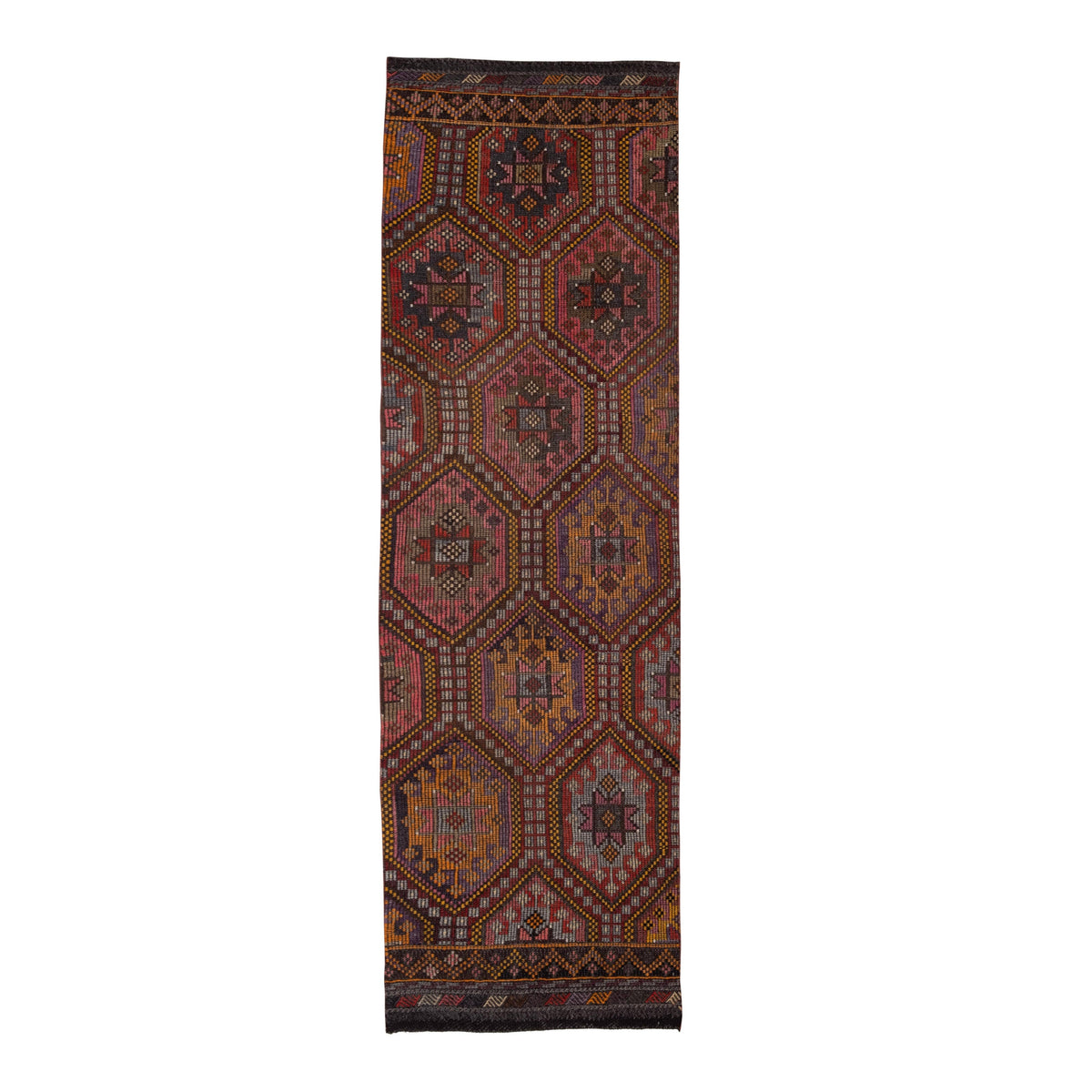 Vintage Türk Cecim Yolluk 88 x 288 cm