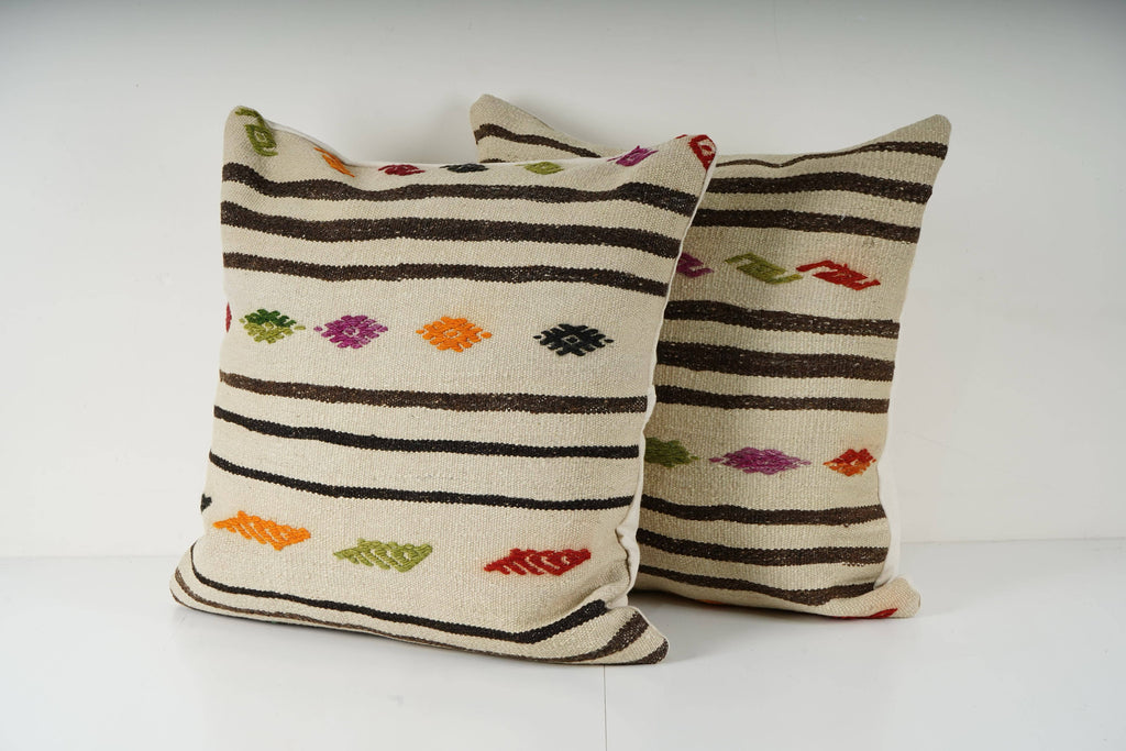 Kilim Kırlent Kılıfı 2'li Set 60 x 60 cm
