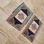 Vintage Türk Yastık Halı 2'li Set 51 x 82 cm