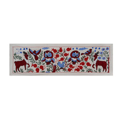 Baykuş Desenli Suzani Yolluk 50 x 144 cm