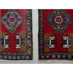 Vintage Türk Yastık Halı 2'li Set 53 x 104 cm