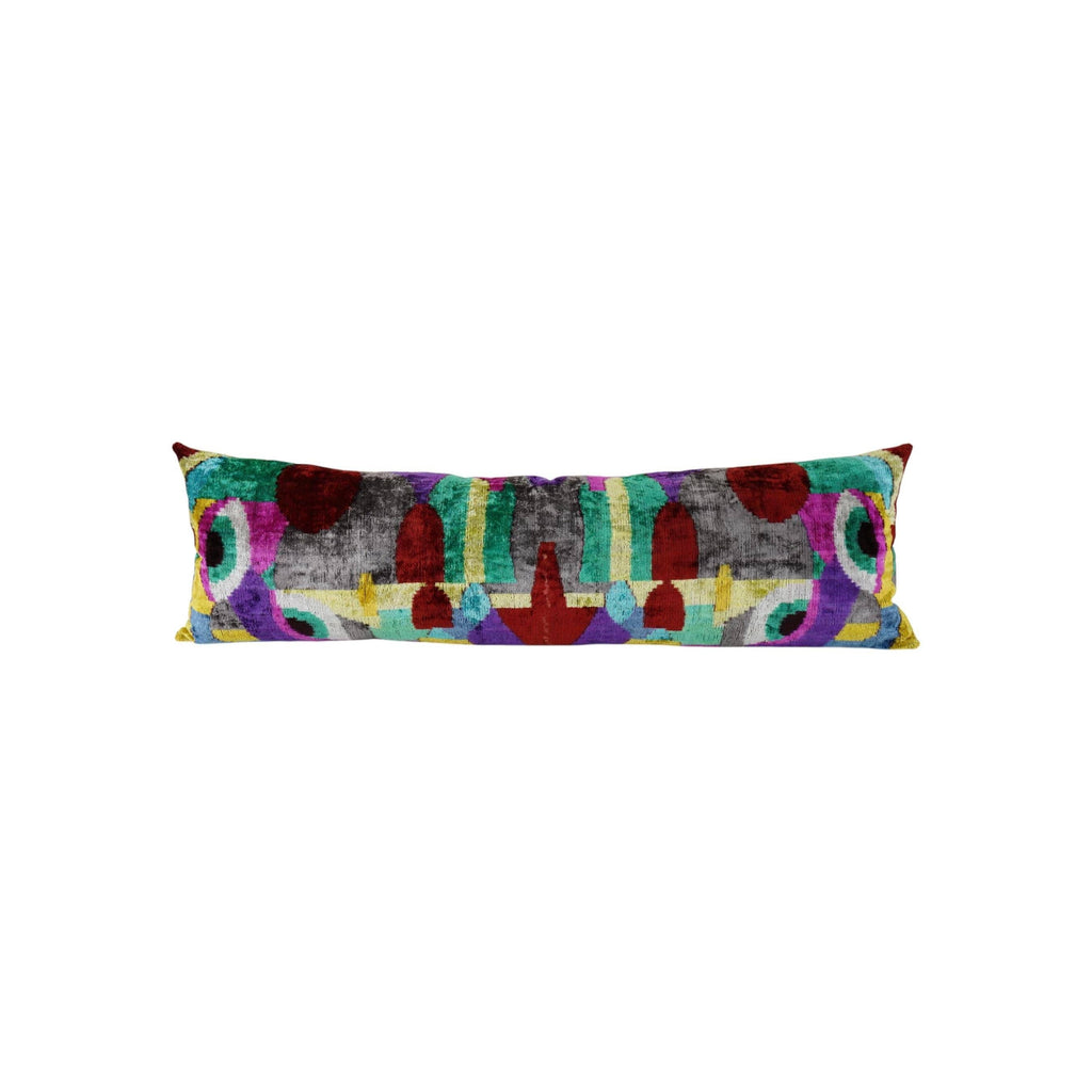 İpek Ikat Kadife Kırlent Kılıfı 40 x 125 cm