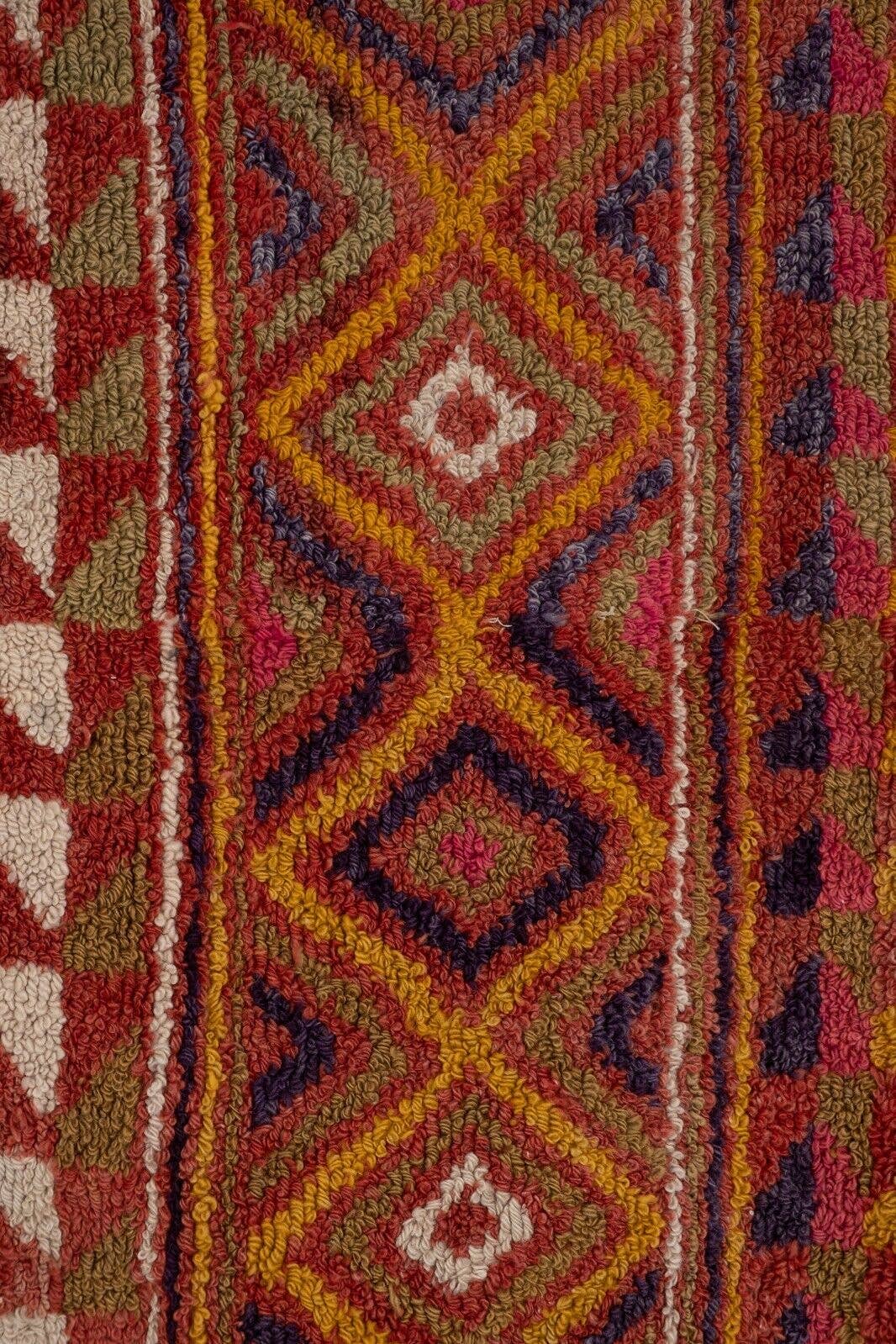 Vintage Türk Damalı Tulu Halı 116 x 162 cm