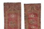 Vintage Uşak Yastık Halı 2'li Set 48 x 106 cm