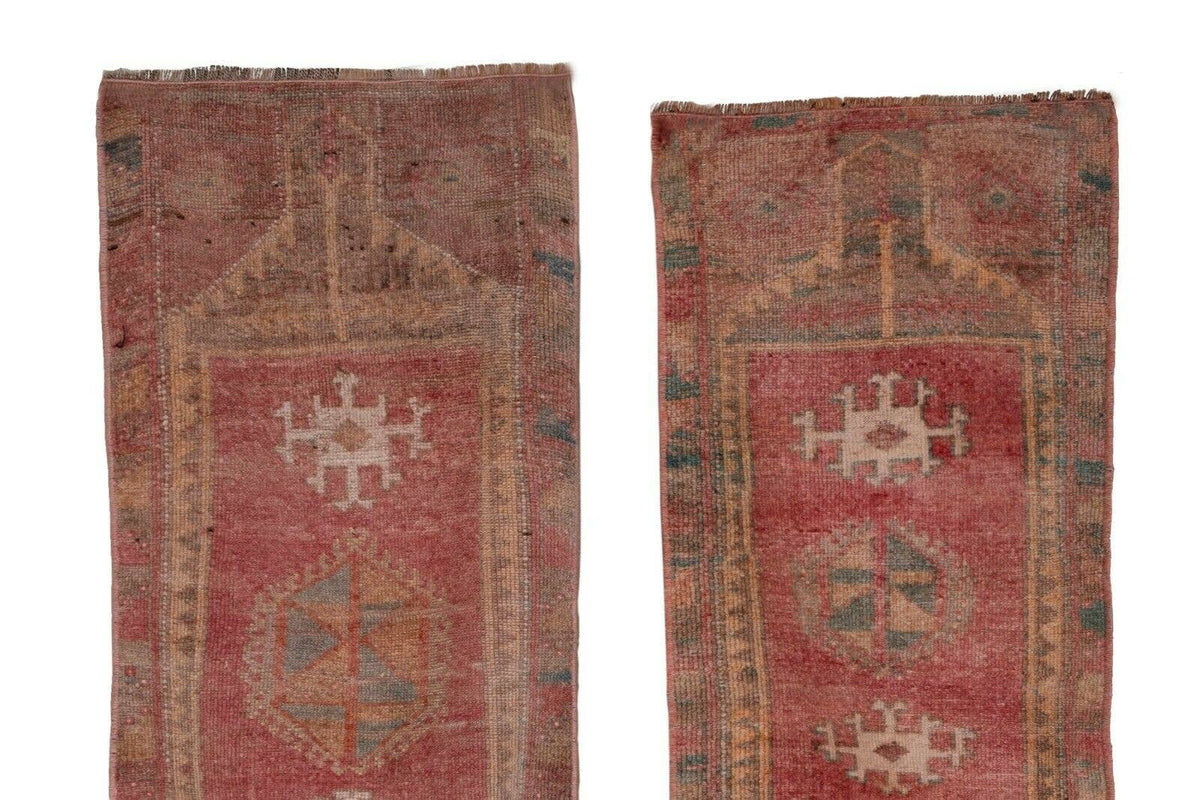 Vintage Uşak Yastık Halı 2'li Set 48 x 106 cm