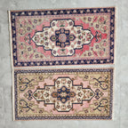 Vintage Uşak Yastık Halı 2'li Set 55 x 102 cm