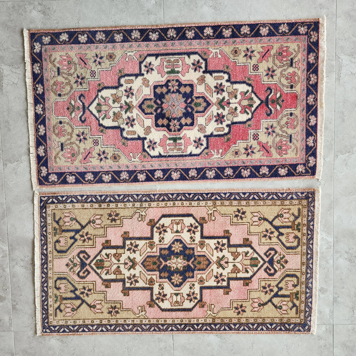 Vintage Uşak Yastık Halı 2'li Set 55 x 102 cm