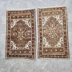 Vintage Türk Yastık Halı 2'li Set 53 x 90 cm