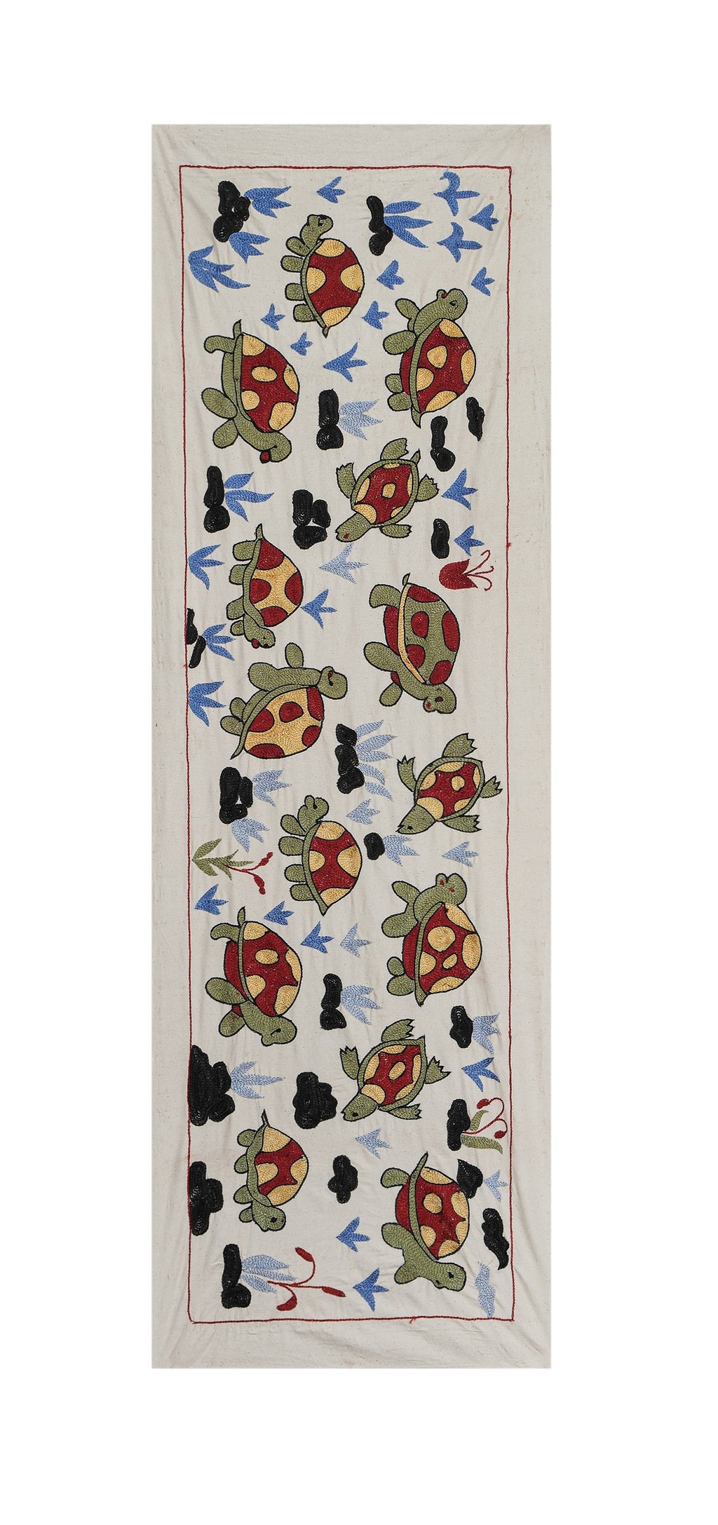 Kaplumbağa Desenli Suzani Yolluk 50 x 148 cm