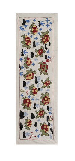 Kaplumbağa Desenli Suzani Yolluk 50 x 148 cm