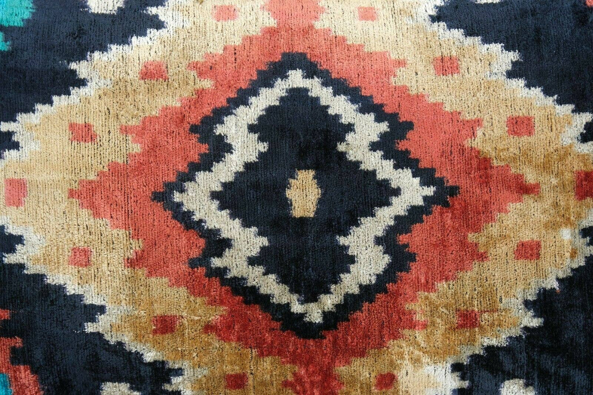 İpek Ikat Kadife Kırlent Kılıfı 40 x 60 cm