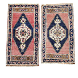 Vintage Uşak Yastık Halı 2'li Set 57 x 100 cm