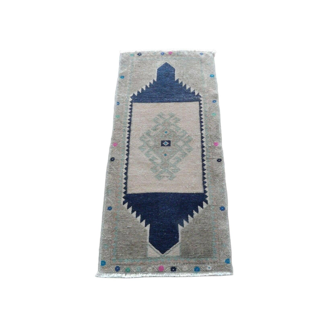 Vintage Uşak Halı 44 x 94 cm