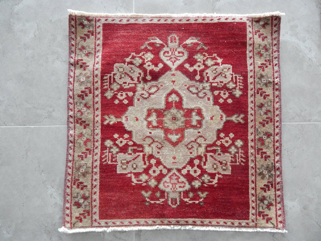 Vintage Türk Yastık Halı 2'li Set 61 x 70 cm