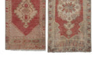 Vintage Türk Yastık Halı 2'li Set 43 x 89 cm