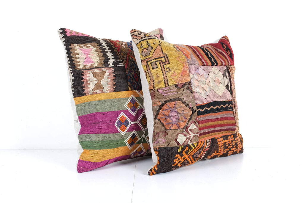 Patchwork Kırlent Kılıfı 2'li Set 50 x 50 cm