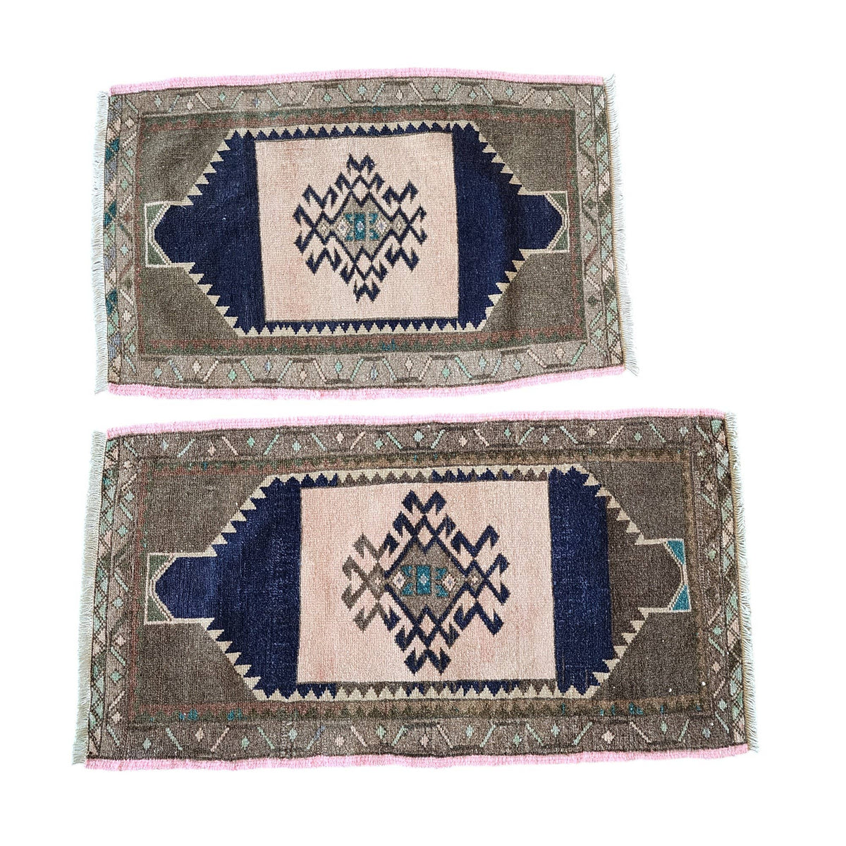 Vintage Uşak Yastık Halı 2'li Set 54 x 82 cm