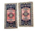 Vintage Türk Yastık Halı 2'li Set 49 x 81 cm
