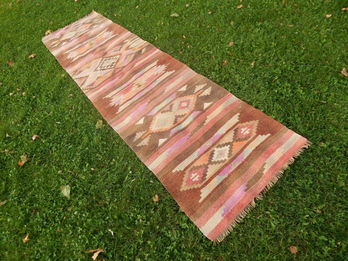 Vintage Kürt Kilim Yolluk 78 x 298 cm