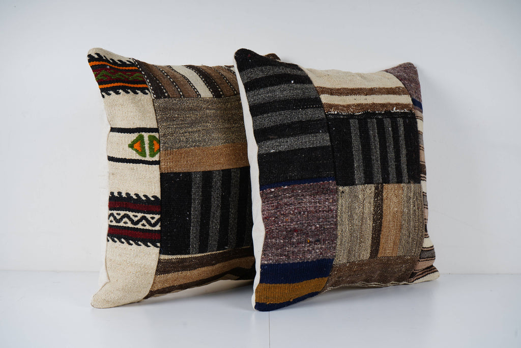 Patchwork Kırlent Kılıfı 2'li Set 50 x 50 cm