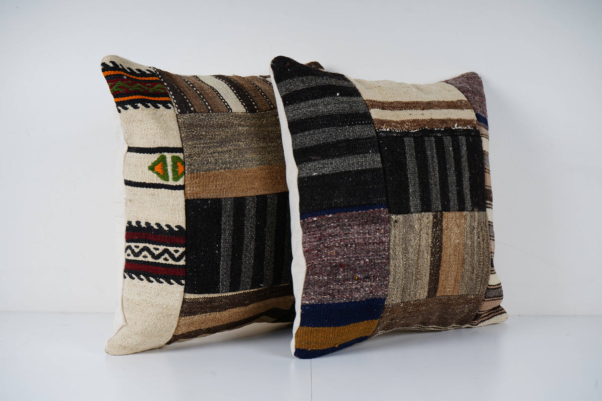 Patchwork Kırlent Kılıfı 2'li Set 50 x 50 cm