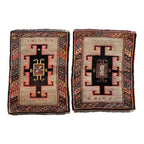 Vintage Uşak Yastık Halı 2'li Set 56 x 79 cm