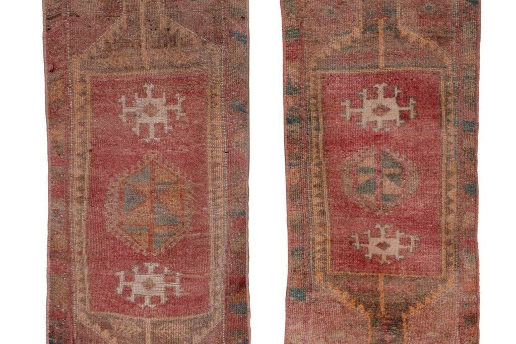 Vintage Uşak Yastık Halı 2'li Set 48 x 106 cm