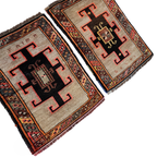 Vintage Uşak Yastık Halı 2'li Set 57 x 78 cm