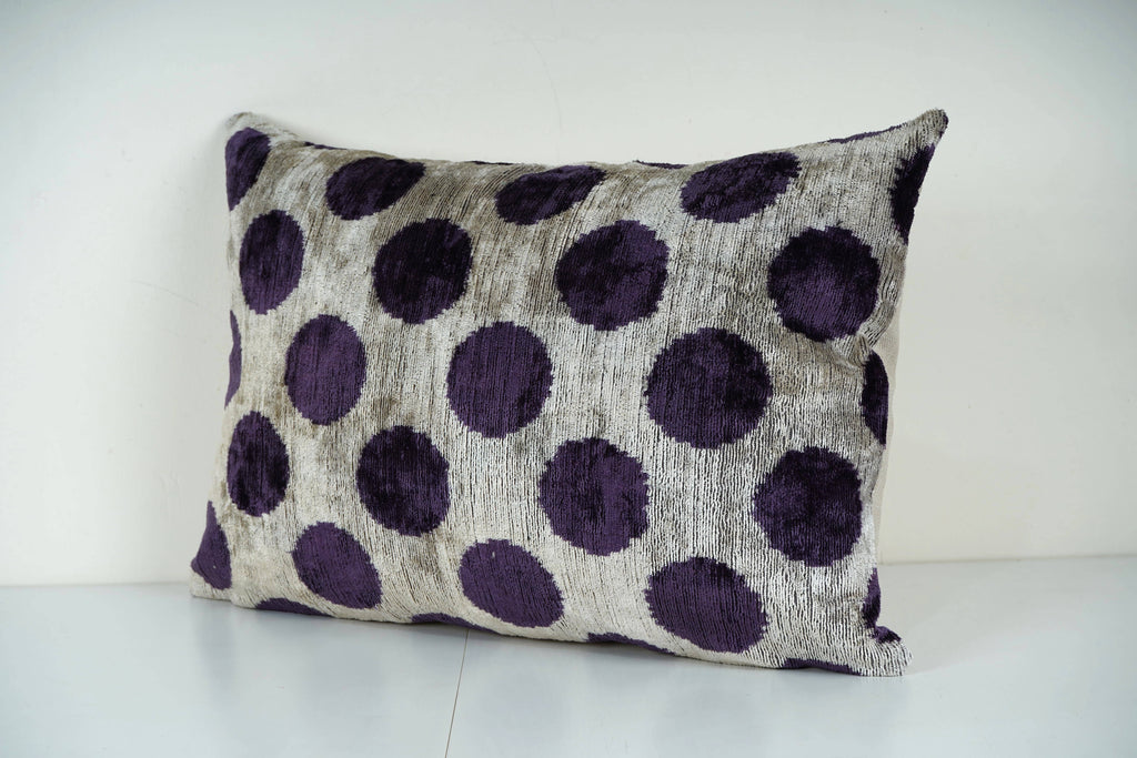İpek Ikat Kadife Kırlent Kılıfı 40 x 60 cm