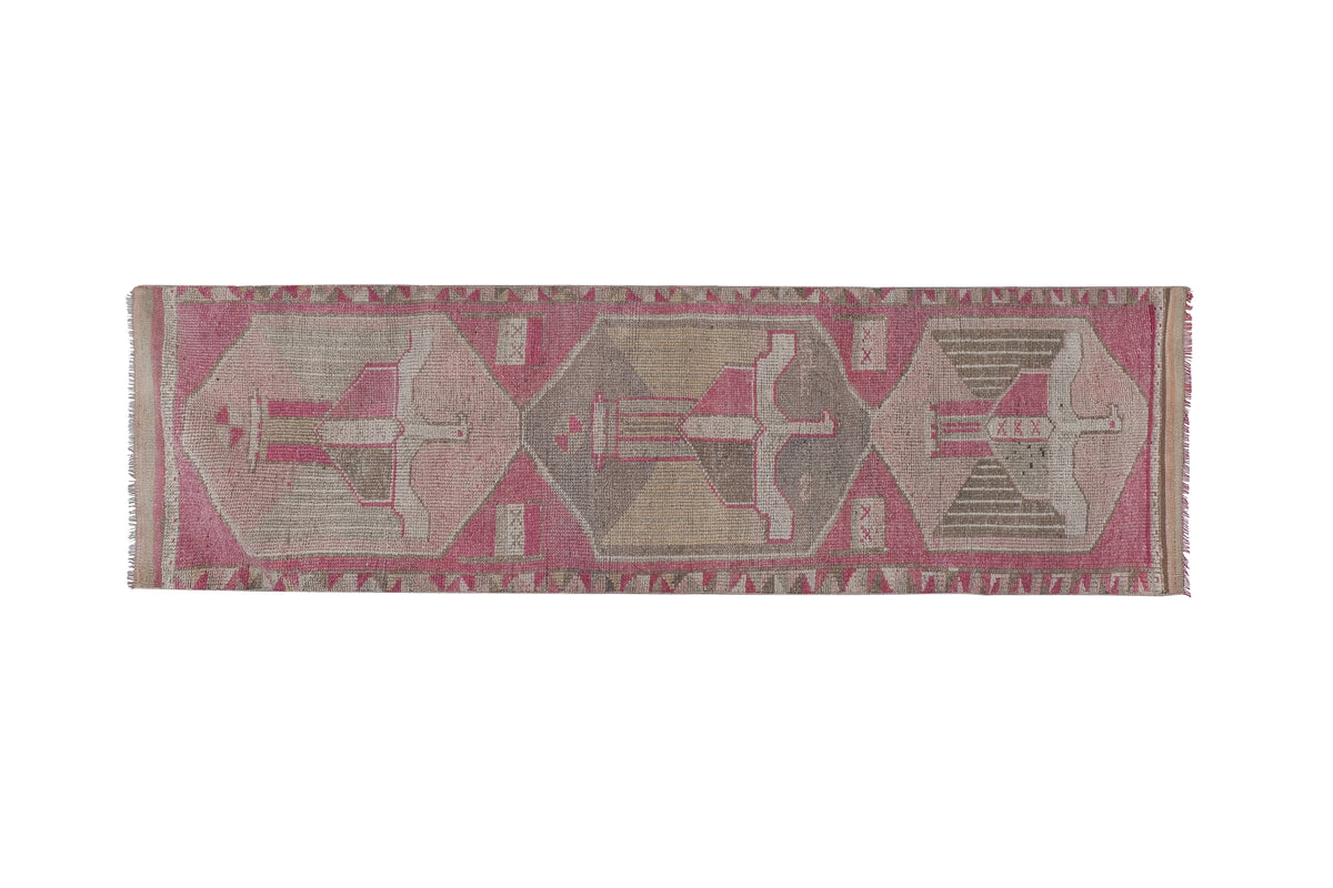 Vintage Türk Halı Yolluk 103 x 351 cm