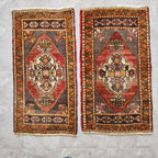 Vintage Uşak Yastık Halı 2'li Set 52 x 93 cm
