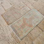 Vintage Türk Yastık Halı 2'li Set 52 x 95 cm