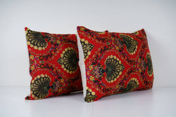 Özbek Baskılı Kırlent Kılıfı 2'li Set 38 x 57 cm