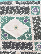 El İşlemesi Suzani Duvar Örtüsü 124 x 124 cm