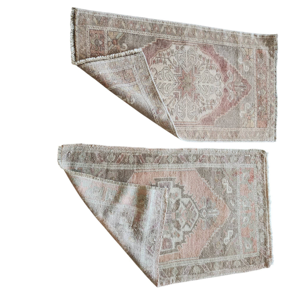 Vintage Türk Yastık Halı 2'li Set 54 x 97 cm
