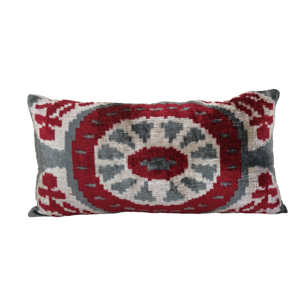 İpek Ikat Kadife Kırlent Kılıfı 32 x 60 cm
