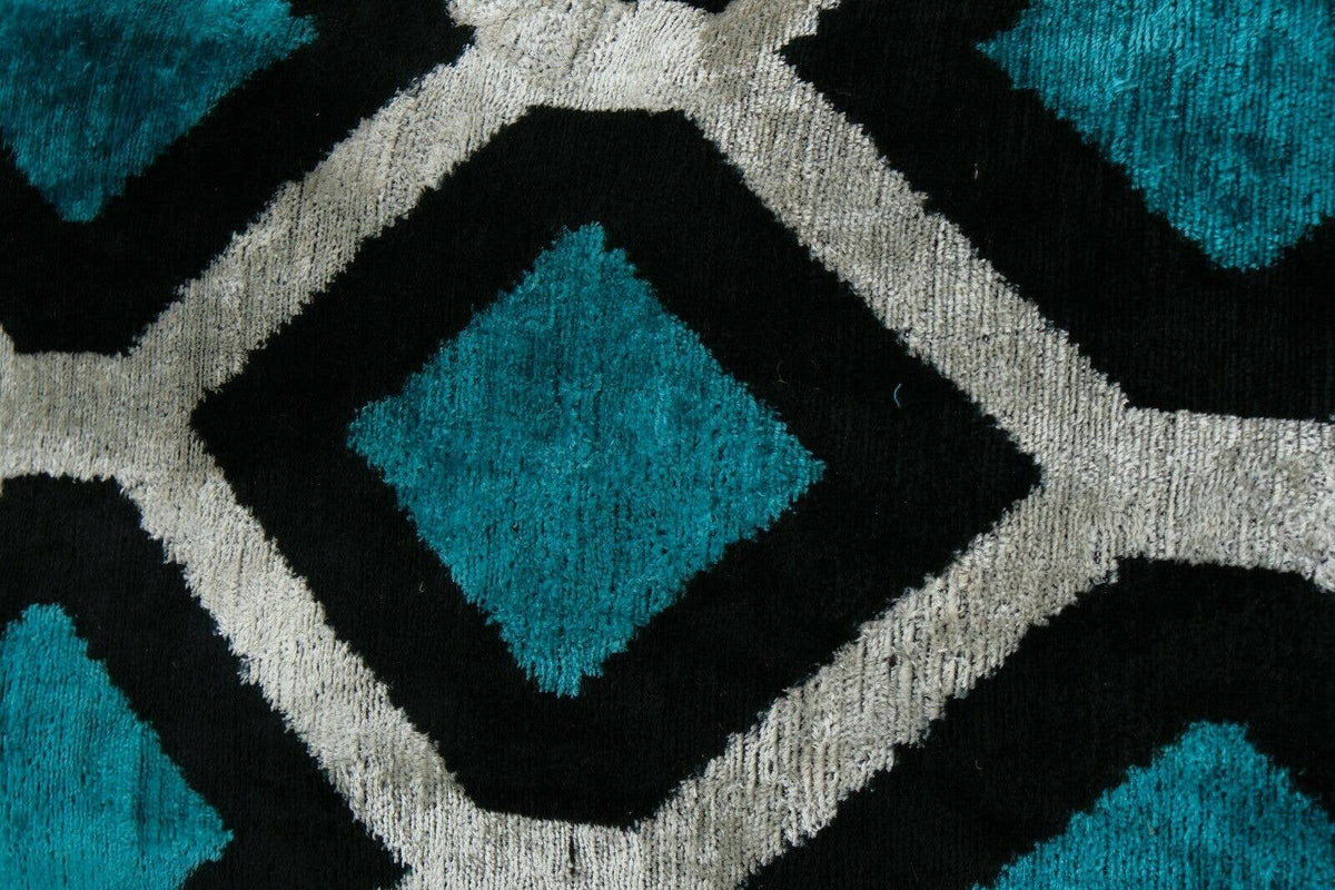 İpek Ikat Kadife Kırlent Kılıfı 2'li Set 40 x 56 cm