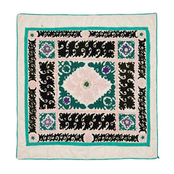 El İşlemesi Suzani Duvar Örtüsü 124 x 124 cm