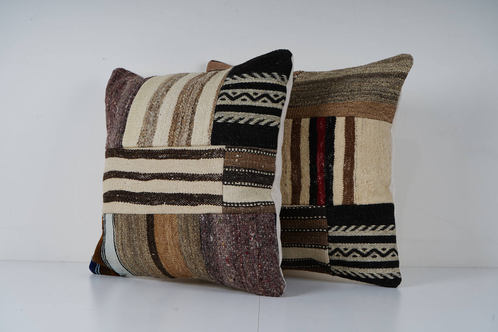 Patchwork Kırlent Kılıfı 2'li Set 50 x 50 cm