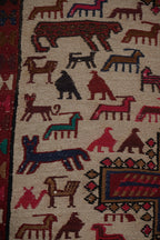 Vintage Sumak Kilim 108 x 143 cm