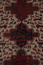 Vintage Sumak Kilim 108 x 143 cm