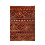 Vintage Türk Damalı Tulu Halı 116 x 162 cm